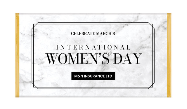 Marble Deco Personalised Womens Day Chocolate Bars