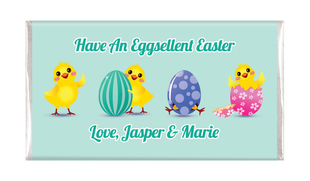 Chickens Hatching Easter Personalised Chocolates