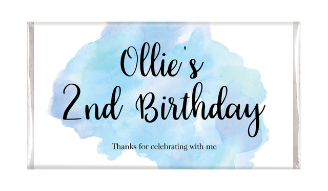 A Splash Of Watercolour In Blue Birthday Chocolates
