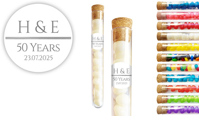 Add A Photo Silver Anniversary Personalised Test Tubes