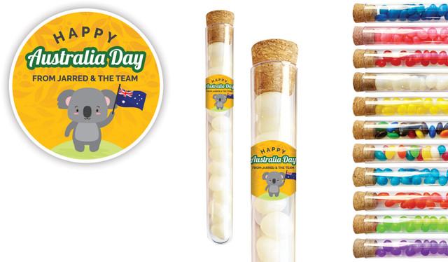 Cute Koala Australia Day Personalised Test Tubes