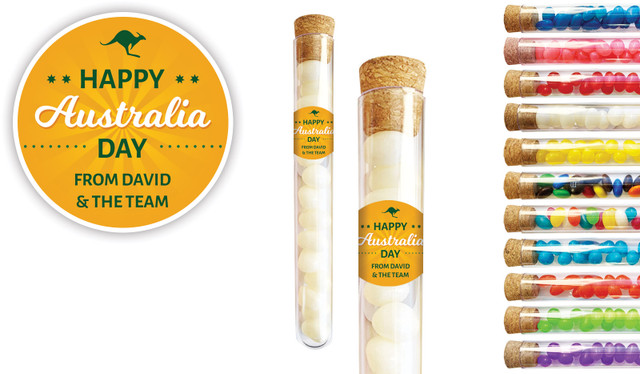 Green & Gold Australia Day Personalised Test Tubes
