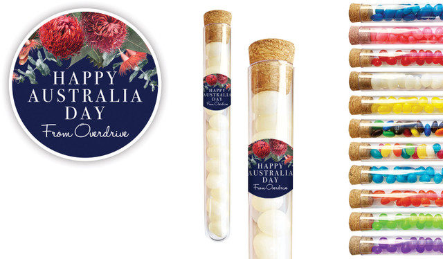 Native Flowers Australia Day Personalised Test Tubes