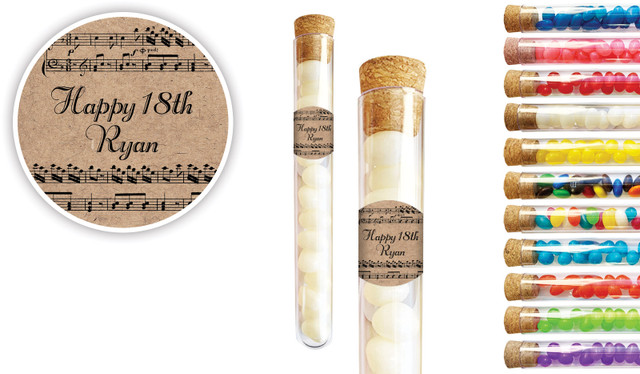Music Notes Personalised Birthday Test Tubes