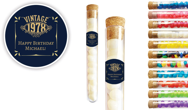 Vintage Year Personalised Birthday Test Tubes