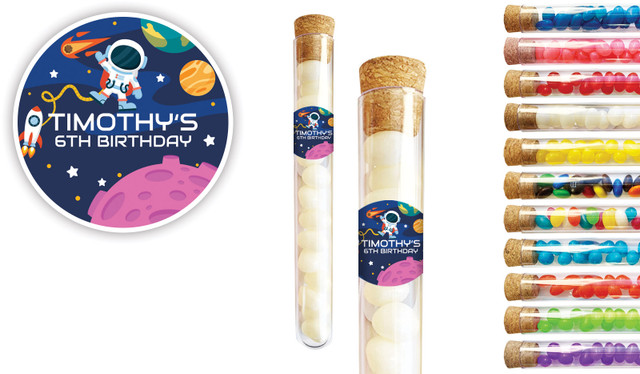 Astronaut Kids Party Personalised Test Tubes