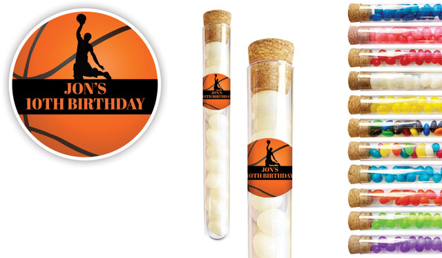 Basketball Kids Party Personalised Test Tubes