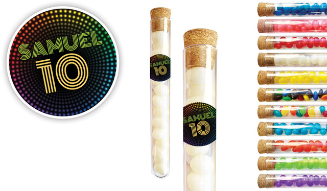 Disco Lights Kids Party Personalised Test Tubes