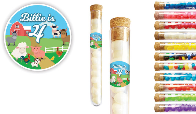 Down The Farm Kids Party Personalised Test Tubes