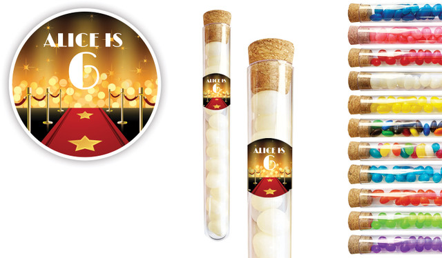 Hollywood Kids Party Personalised Test Tubes