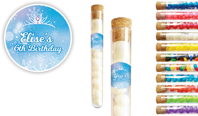 Ice Princess Kids Party Personalised Test Tubes