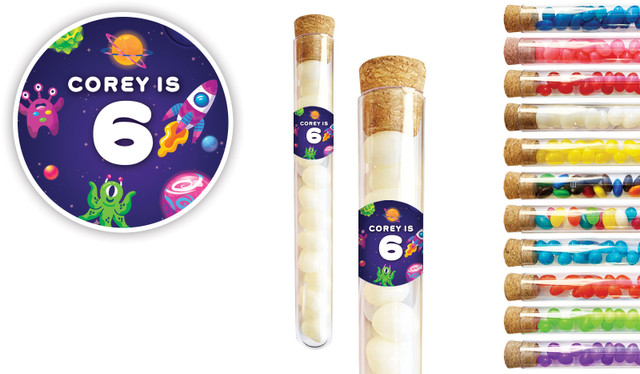 Outerspace Kids Party Personalised Test Tubes