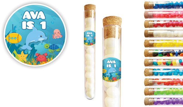 Under The Sea Kids Party Personalised Test Tubes