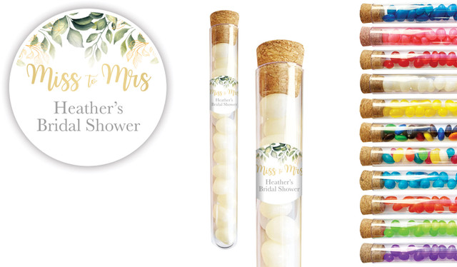 Golden Branches Bridal Shower Personalised Test Tubes
