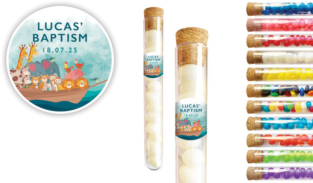 Noahs Ark Christening Personalised Test Tubes