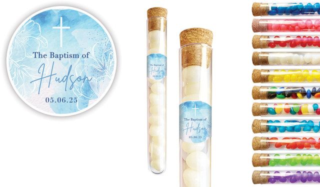 River Run Christening Personalised Test Tubes