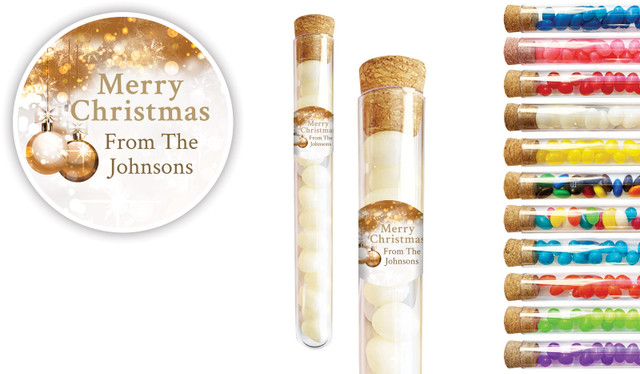 Bronzed Baubles Christmas Personalised Test Tubes