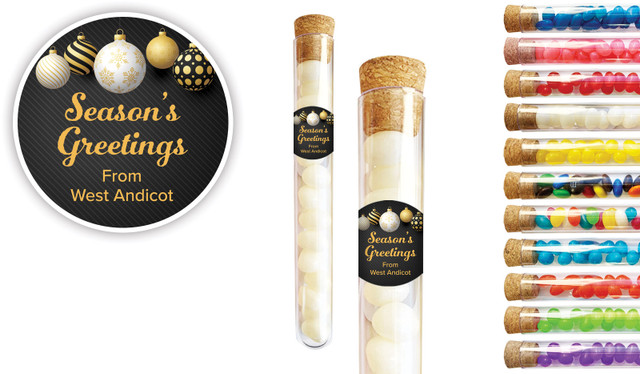 Luxury Black Christmas Personalised Test Tubes