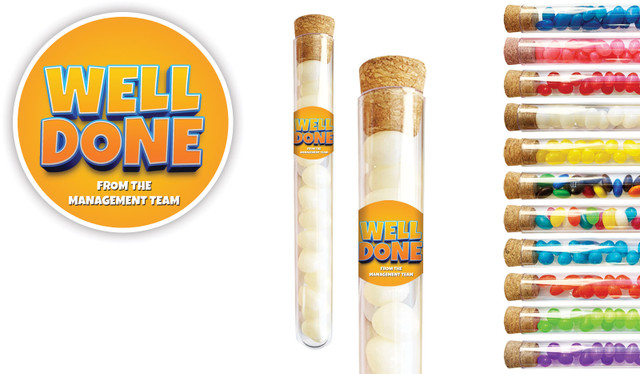 Big Orange Congratulations Personalised Test Tubes