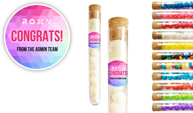 Geometric Congratulations Personalised Test Tubes