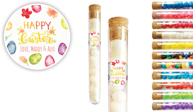 Watercolour Eggs Easter Personalised Test Tubes