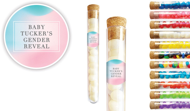 Blended Gender Reveal Personalised Test Tubes