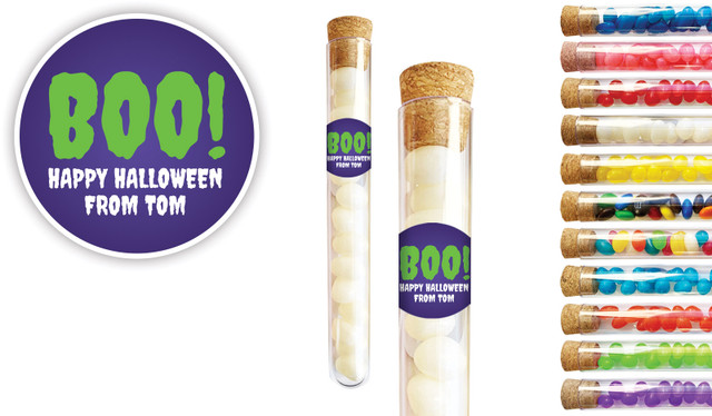 Boo Halloween Personalised Test Tubes