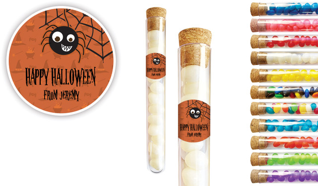 Spider Halloween Personalised Test Tubes