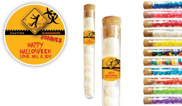 Zombie Apocalypse Halloween Personalised Test Tubes