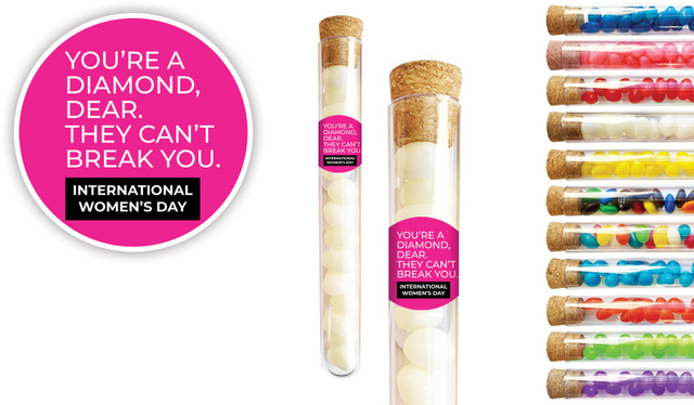 Diamond International Womens Day Personalised Test Tubes