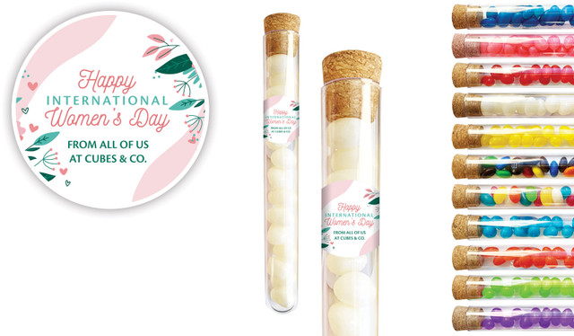 Fun Floral International Womens Day Personalised Test Tubes