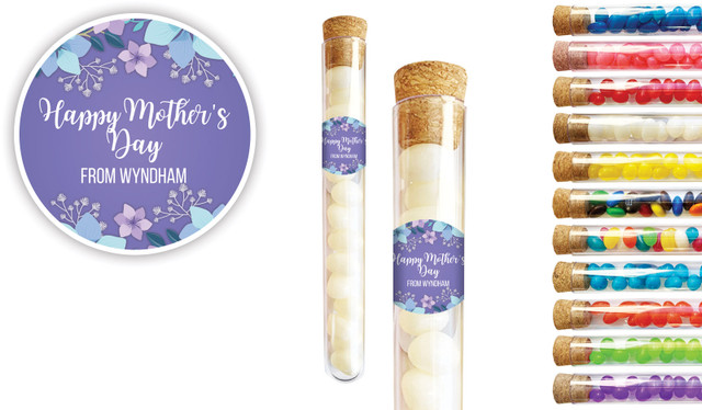 Dusk Flowers Mothers Day Personalised Test Tubes