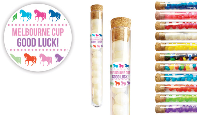 Rainbow Horses Melbourne Cup Horse Racing Test Tubes