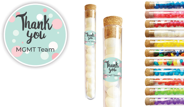 Dots Thank You Personalised Test Tubes