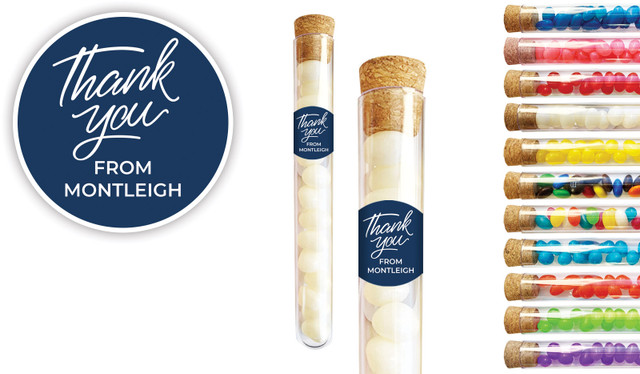 Navy Blue Thank You Personalised Test Tubes