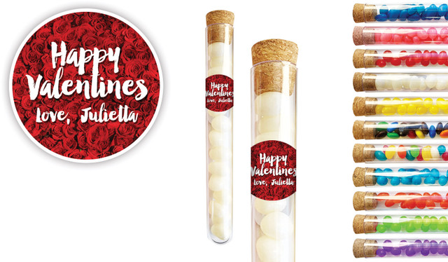 Rose Full Valentines Day Personalised Test Tubes