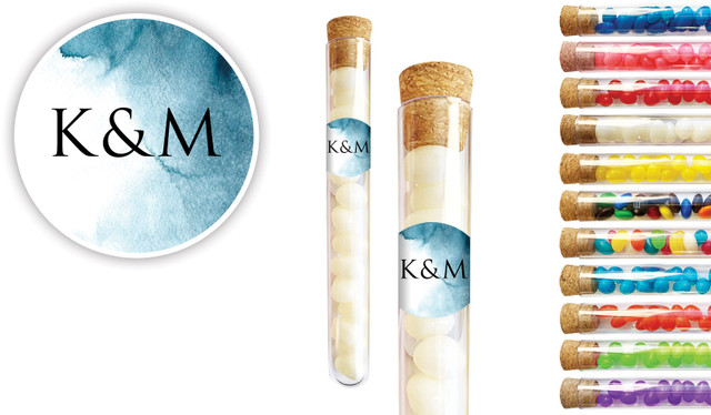 Blue Shade Wedding Personalised Test Tubes