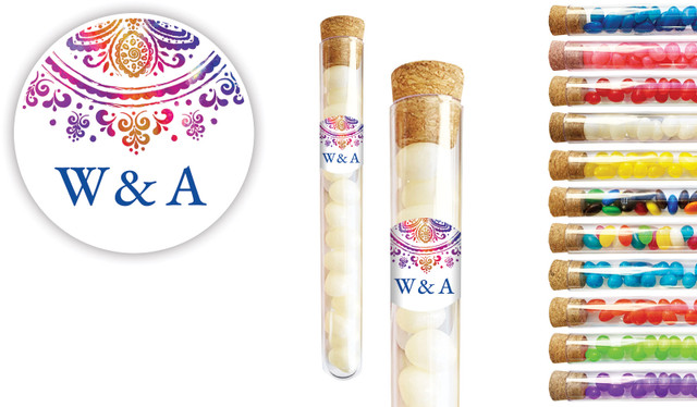 Radiant Mandala Wedding Personalised Test Tubes