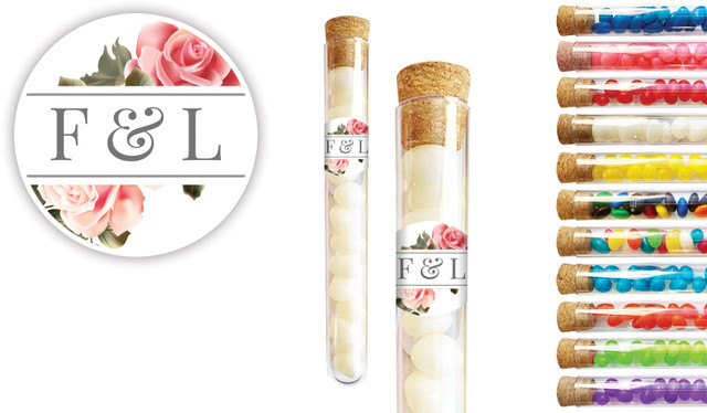 Rose Diamond Wedding Personalised Test Tubes