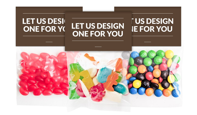 Let Us Design For You Lolly Bags With Topper
