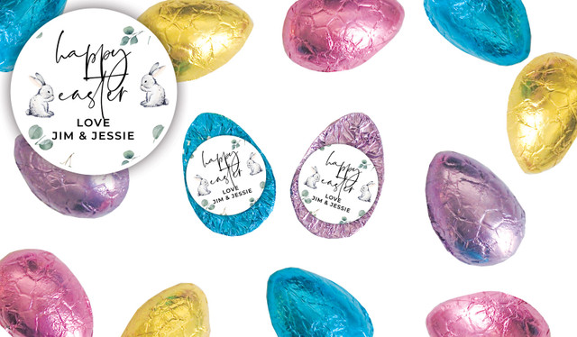Eucalypt Foil Covered Chocolate Half Eggs
