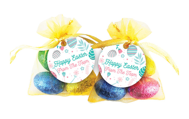 Easter Elements Easter Egg Organza Bag With Tag