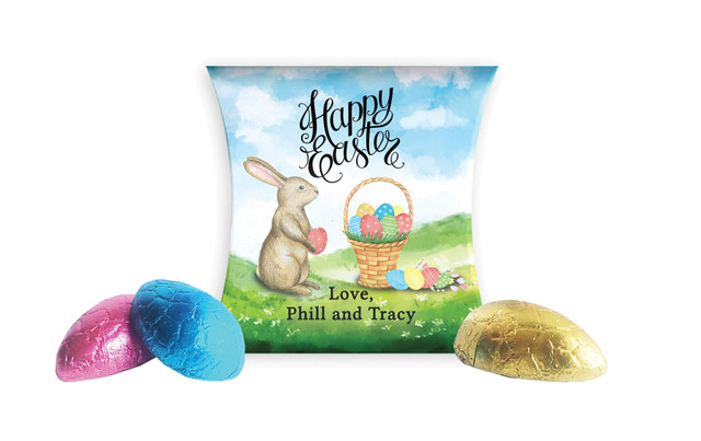 Bunny And Basket Easter Pillow Box