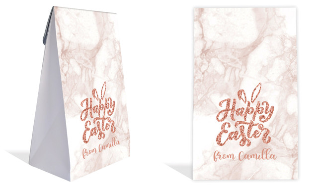 Rose Gold Personalised Easter Favour Bag