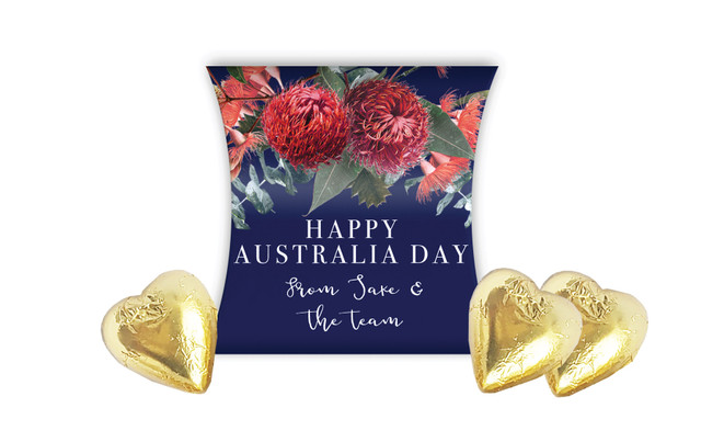 Native Flowers Australia Day Personalised Pillow Boxes