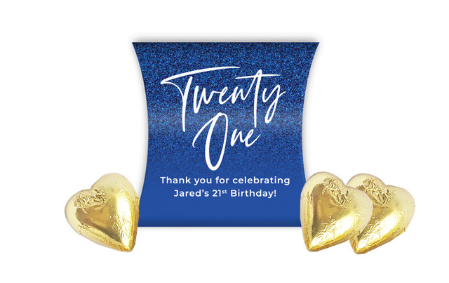 21st Birthday Personalised Pillow Boxes
