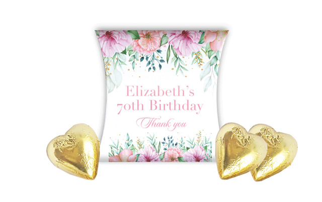 Beautiful Blooms Personalised Birthday Pillow Boxes