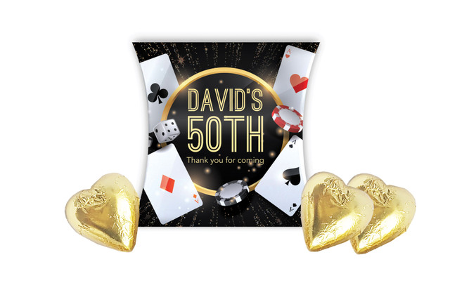 Casino Personalised Birthday Pillow Boxes