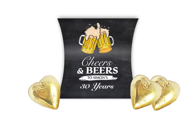 Cheers And Beers Personalised Birthday Pillow Boxes