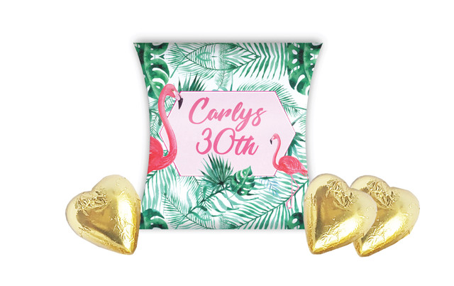 Flamingo Jungle Personalised Birthday Pillow Boxes